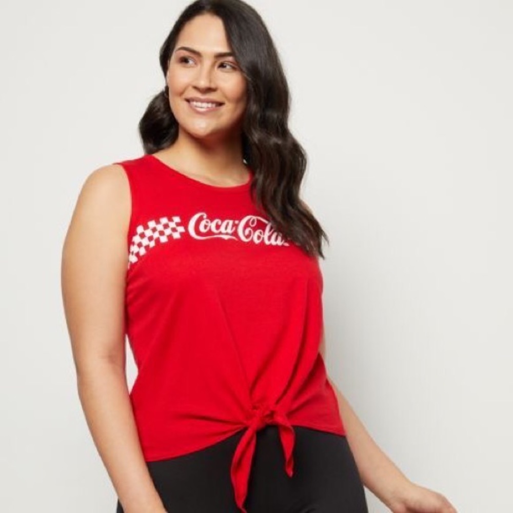 Rue 21 Plus 3X Coca Cola Tank with front ties
